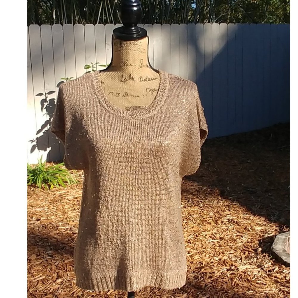 Gold mesh top